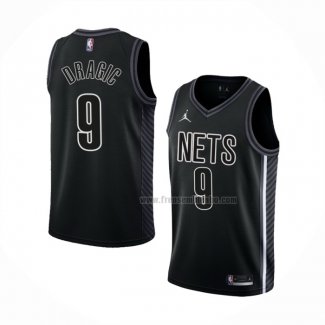 Maillot Brooklyn Nets Goran Dragic NO 9 Statement 2022-23 Noir