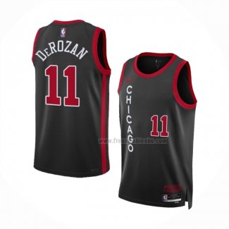 Maillot Chicago Bulls Demar Derozan NO 11 Ville 2023-24 Noir