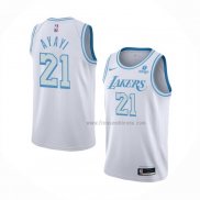 Maillot Los Angeles Lakers Joel Ayayi NO 21 Ville 2021-22 Blanc