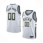 Maillot Milwaukee Bucks Personnalise Association 2020-21 Blanc