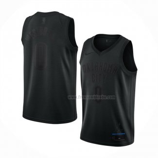 Maillot Oklahoma City Thunder Russell Westbrook NO 0 MVP Noir