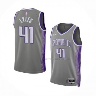 Maillot Sacramento Kings Trey Lyles NO 41 Ville 2022-23 Gris