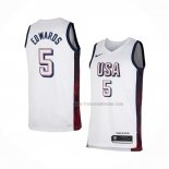 Maillot USA 2024 Anthony Edwards NO 5 Blanc