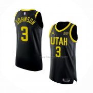 Maillot Utah Jazz Stanley Johnson NO 3 Statement Authentique 2022-23 Noir