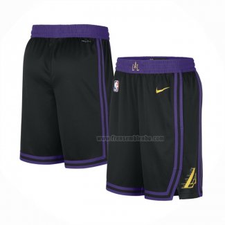 Short Los Angeles Lakers Ville 2023-24 Noir