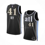 Maillot Atlanta Hawks Saddiq Bey NO 41 Ville 2023-24 Noir