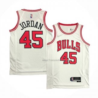 Maillot Chicago Bulls Michael Jordan NO 45 Association 2021 Blanc