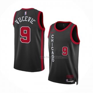 Maillot Chicago Bulls Nikola Vucevic NO 9 Ville 2023-24 Noir