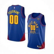 Maillot Denver Nuggets Personnalise Statement 2022-23 Bleu