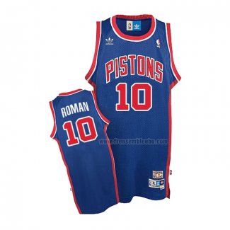 Maillot Detroit Pistons Dennis Rodman NO 10 Retro Bleu