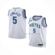 Maillot Enfant Minnesota Timberwolves Anthony Edwards NO 5 Classic 2023-24 Blanc