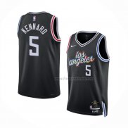 Maillot Los Angeles Clippers Luke Kennard NO 5 Ville 2022-23 Noir