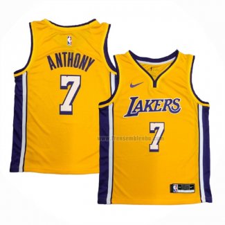 Maillot Los Angeles Lakers Carmelo Anthony NO 7 Icon Jaune