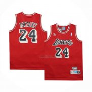 Maillot Los Angeles Lakers Kobe Bryant NO 24 Retro Rouge