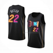 Maillot Miami Heat Jimmy Butler NO 22 Ville 2021-22 Noir