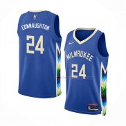 Maillot Milwaukee Bucks Pat Connaughton NO 24 Ville 2022-23 Bleu