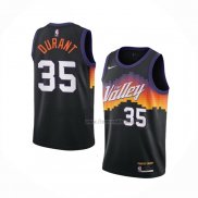 Maillot Phoenix Suns Kevin Durant NO 35 Ville 2020-21 Noir