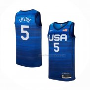 Maillot USA 2021 Zach Lavine NO 5 Bleu