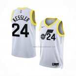 Maillot Utah Jazz Walker Kessler NO 24 Association 2022-23 Blanc