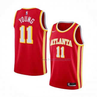 Maillot Atlanta Hawks Trae Young NO 11 Icon 2020-21 Rouge