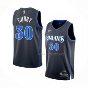 Maillot Dallas Mavericks Seth Curry NO 30 Ville 2023-24 Bleu