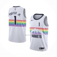 Maillot Denver Nuggets Michael Porter NO 1 Ville Blanc