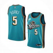 Maillot Detroit Pistons Alec Burks NO 5 Classic 2022-23 Vert