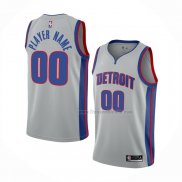 Maillot Detroit Pistons Personnalise Statement Gris