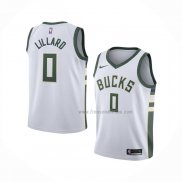 Maillot Enfant Milwaukee Bucks Damian Lillard NO 0 Association 2022-23 Blanc