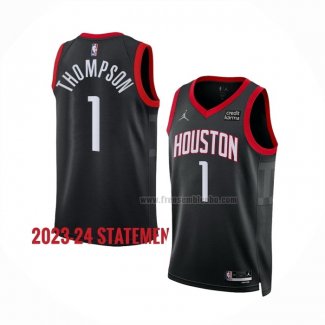 Maillot Houston Rockets Amen Thompson NO 1 Statement 2023-24 Noir