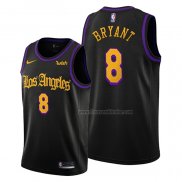 Maillot Los Angeles Lakers Kobe Bryant NO 8 Ville 2019-20 Noir