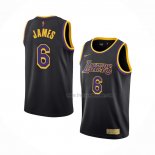 Maillot Los Angeles Lakers LeBron James NO 6 Earned 2021-22 Noir