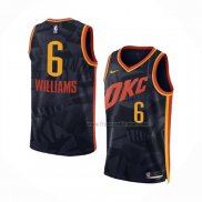 Maillot Oklahoma City Thunder Jaylin Williams NO 6 Ville 2023-24 Noir