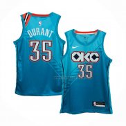 Maillot Oklahoma City Thunder Kevin Durant NO 35 Ville 2018-19 Bleu