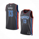 Maillot Oklahoma City Thunder Ousmane Dieng NO 13 Ville 2022-23 Gris