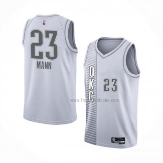 Maillot Oklahoma City Thunder Tre Mann NO 23 Ville 2021-22 Blanc