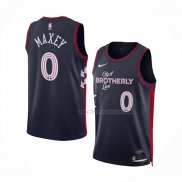 Maillot Philadelphia 76ers Tyrese Maxey NO 0 Ville 2023-24 Bleu