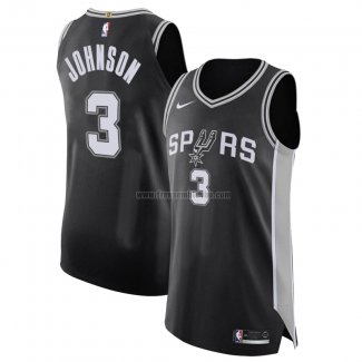 Maillot San Antonio Spurs Keldon Johnson NO 3 Icon Authentique Noir