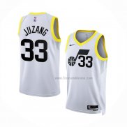 Maillot Utah Jazz Johnny Juzang NO 33 Association 2022-23 Blanc