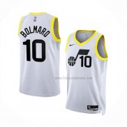 Maillot Utah Jazz Leandro Bolmaro NO 10 Association 2022-23 Blanc