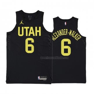 Maillot Utah Jazz Nickeil Alexander-Walker NO 6 Statement 2022-23 Noir