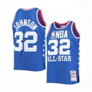 Maillot All Star 1985 Magic Johnson NO 32 Bleu