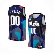 Maillot Brooklyn Nets Personnalise Ville 2023-24 Noir