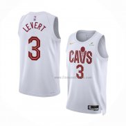 Maillot Cleveland Cavaliers Caris Levert NO 3 Association 2022-23 Blanc