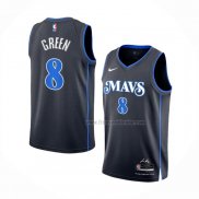 Maillot Dallas Mavericks Josh Green NO 8 Ville 2023-24 Bleu