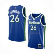 Maillot Dallas Mavericks Spencer Dinwiddie NO 26 Ville 2022-23 Bleu