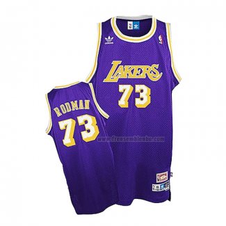 Maillot Los Angeles Lakers Dennis Rodman NO 73 Retro Volet