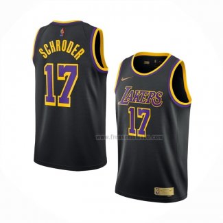 Maillot Los Angeles Lakers Dennis Schroder NO 17 Earned 2020-21 Noir