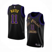 Maillot Los Angeles Lakers Jaxson Hayes NO 11 Ville 2023-24 Noir