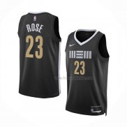 Maillot Memphis Grizzlies Derrick Rose NO 23 Ville 2023-24 Noir